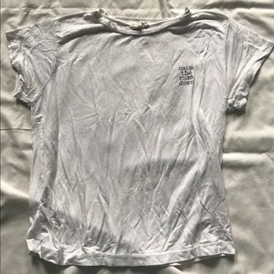 Semi-cropped T “Calm the F*** down”